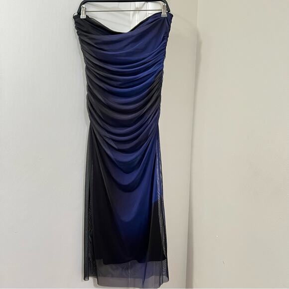 Zara STRAPLESS PRINTED TULLE DRESS Size Extra Large XL - Picture 14 of 16